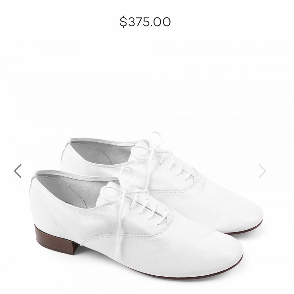 Repetto Paris Zizi Oxford White Shoes Size 39